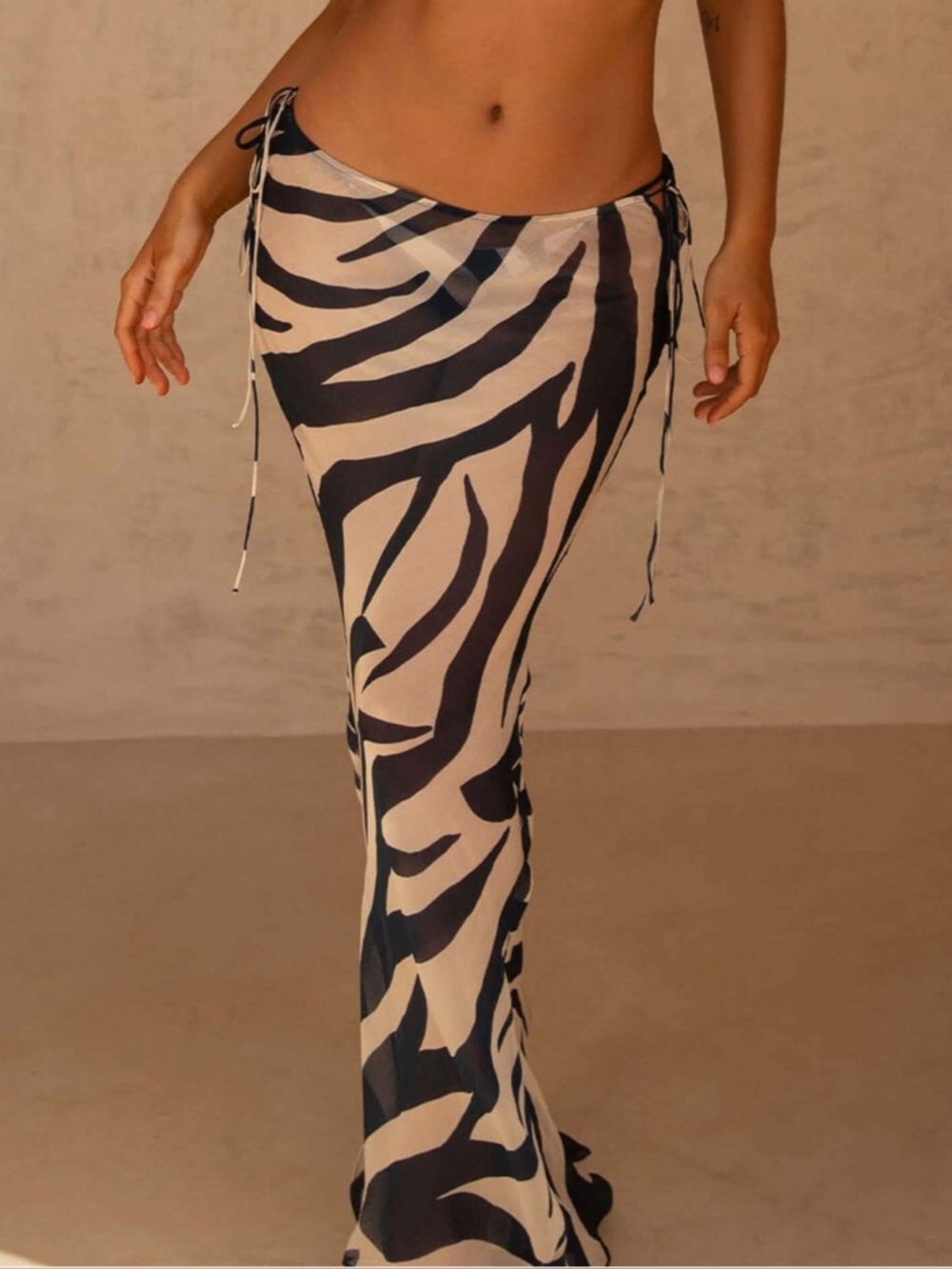 New Rat & Boa Lazure Skirt White Blue Maxi Long Sheer Coverup Bikini Dress Large